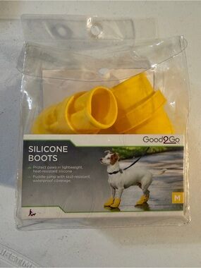 Good2Go Bright Yellow Silicone Dog Boots - Small/Medium